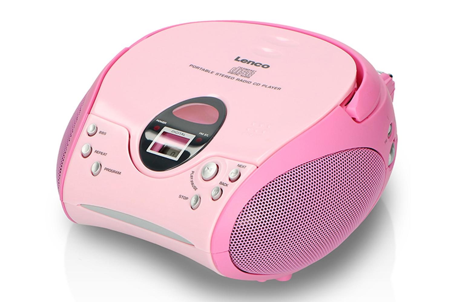 Lenco | Portable FM Radio And CD Player | Pink