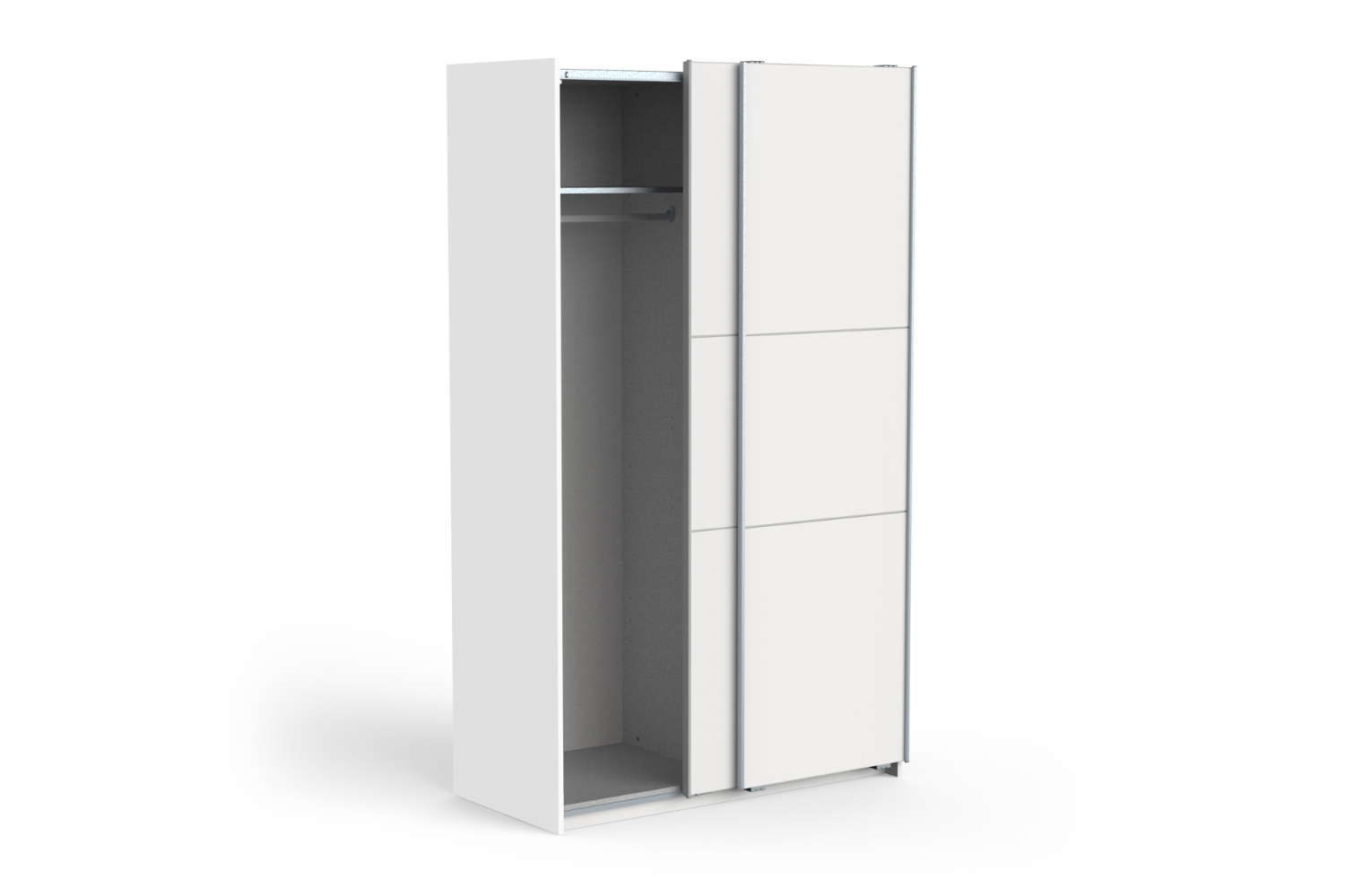 Ghost 2m Wardrobe with 2 Sliding Doors | White