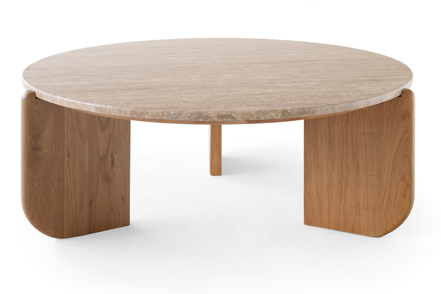 Ellie Travertine Coffee Table | Oak