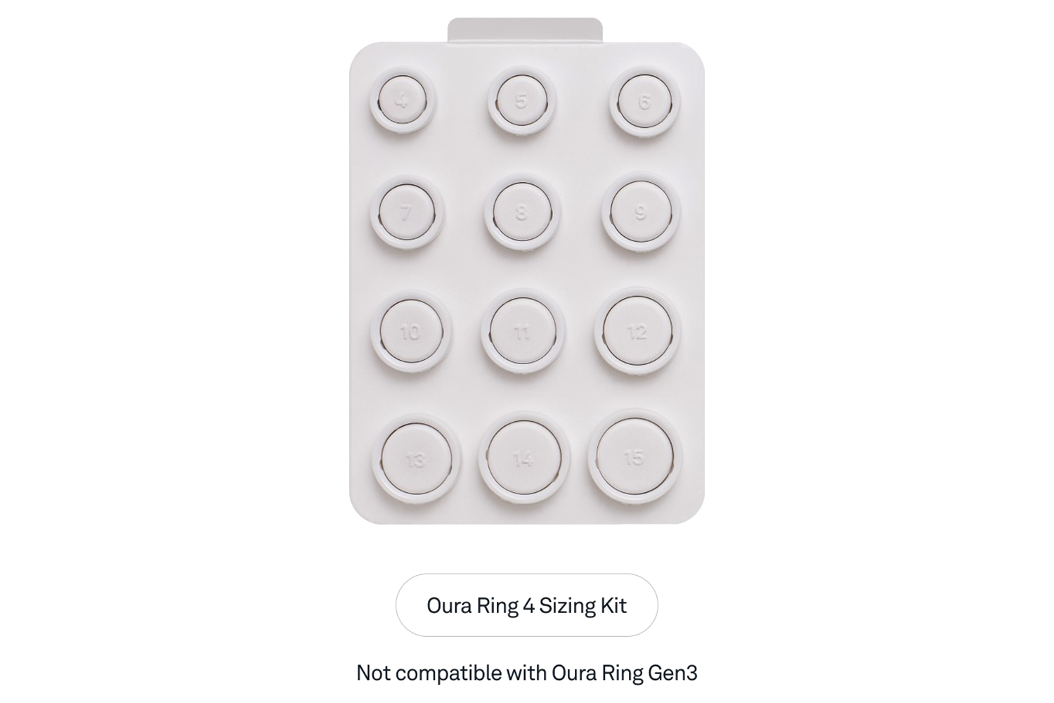 Oura Ring 4 Sizing Kit | Size 4 to 15