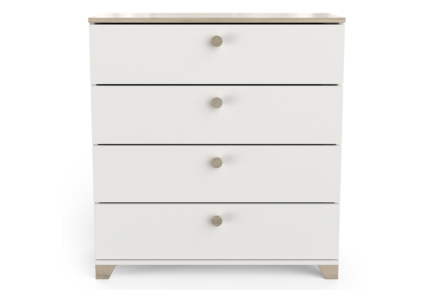 Izzy Chest of Drawer | 4 Drawer | White/Oak Effect