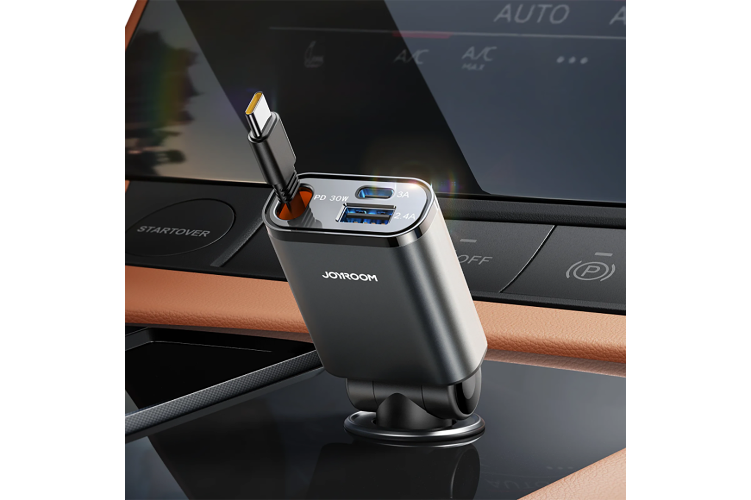 Joyroom 45W 3-in-1 Car Charger | Dark Grey