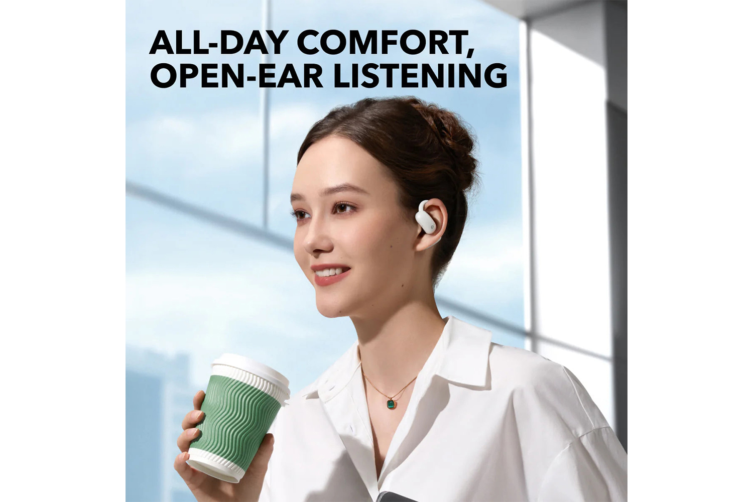 Soundcore AeroFit 2 Open-Ear Wireless Earbuds | White