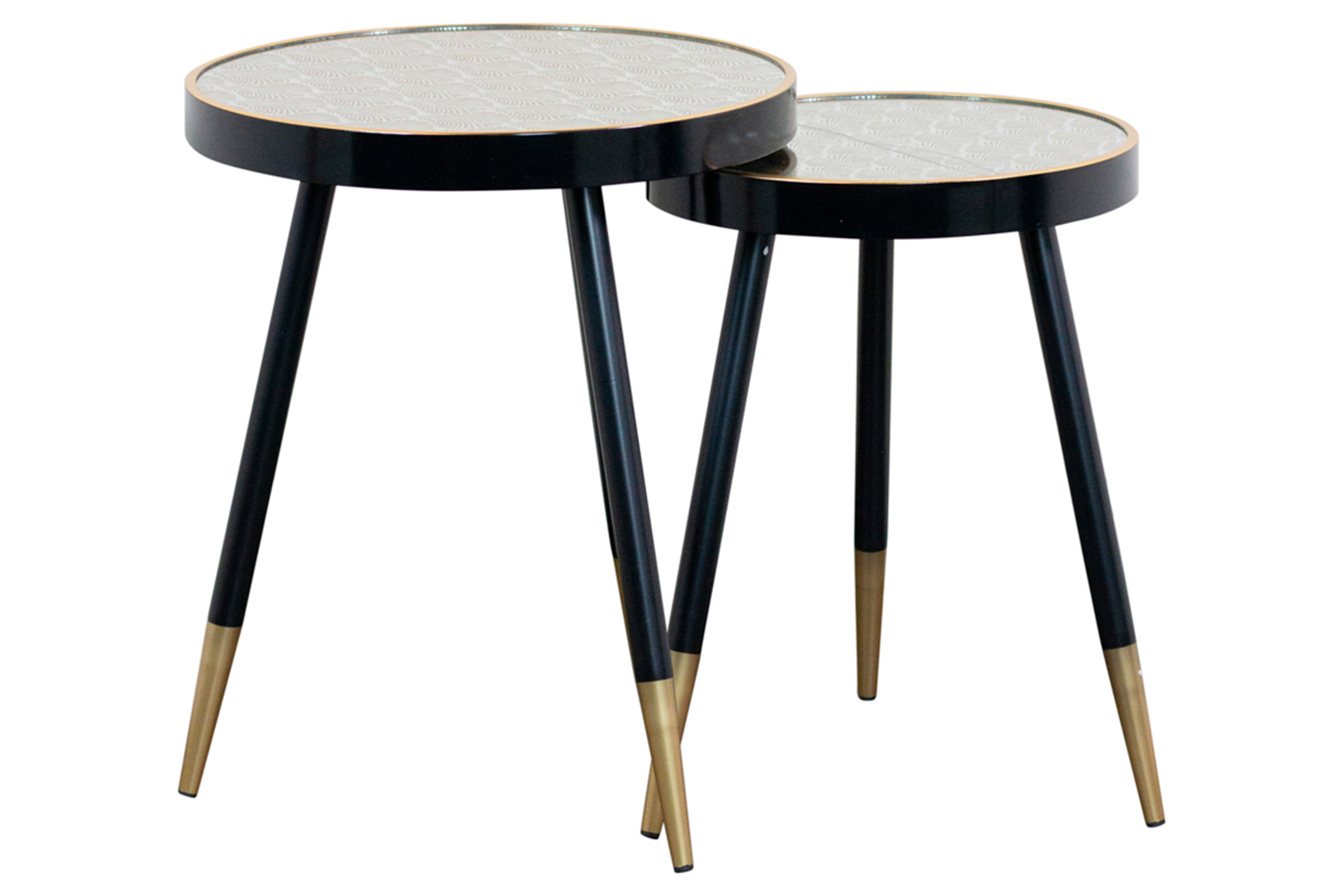 Bruna Side Table | Black/Gold | Set of 2