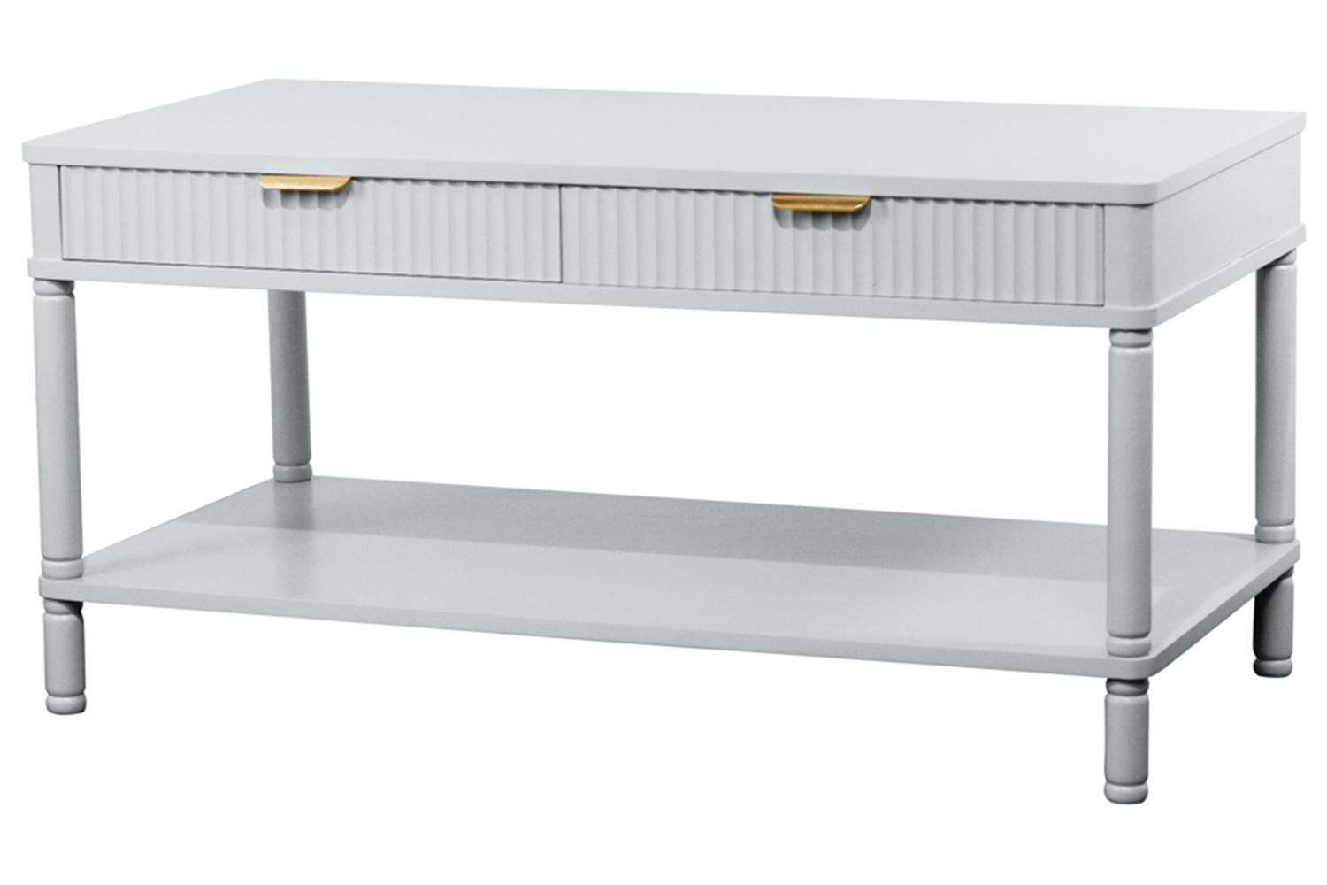 Parson Coffee Table | 2  Drawers | White