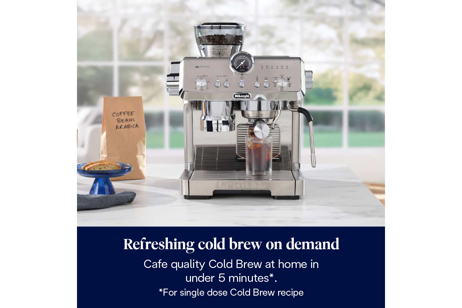 De'Longhi La Specialista Opera Bean-to-Cup Espresso Coffee Machine with Home Café Kit | EC9555.M | Stainless Steel