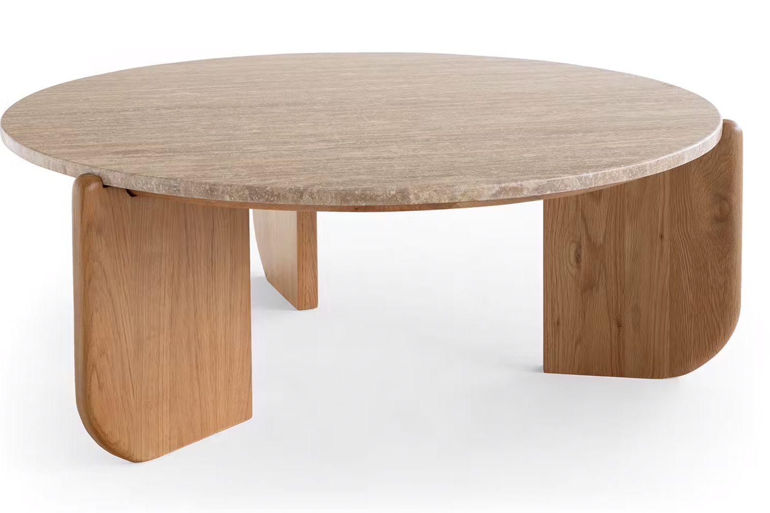Ellie Travertine Coffee Table | Oak