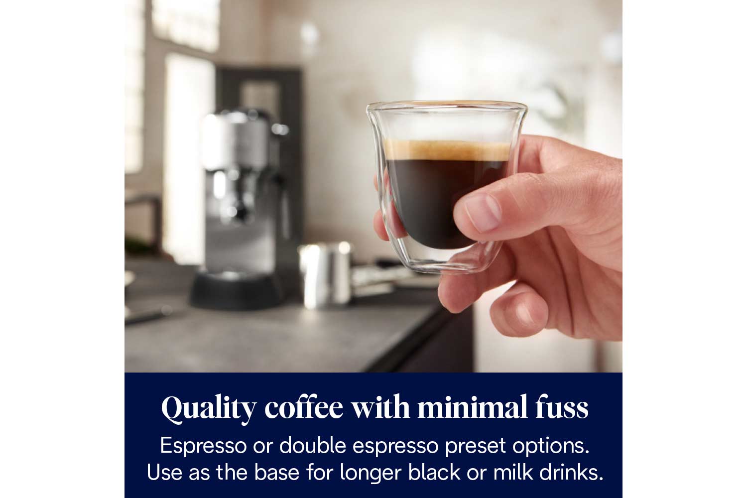 De'Longhi Dedica Arte Espresso Coffee Machine | EC885.M | Stainless Steel