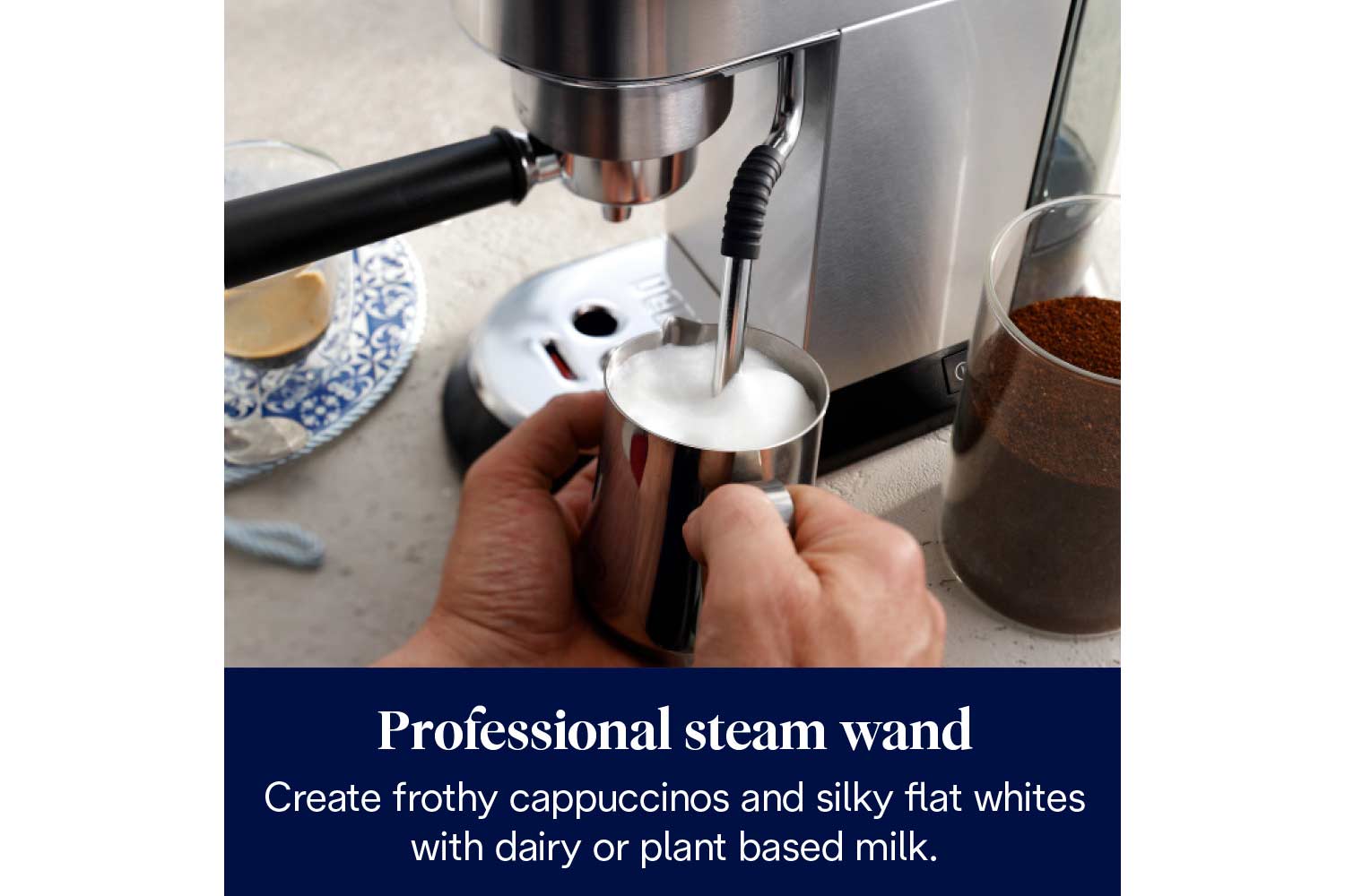 De'Longhi Dedica Arte Espresso Coffee Machine | EC885.M | Stainless Steel