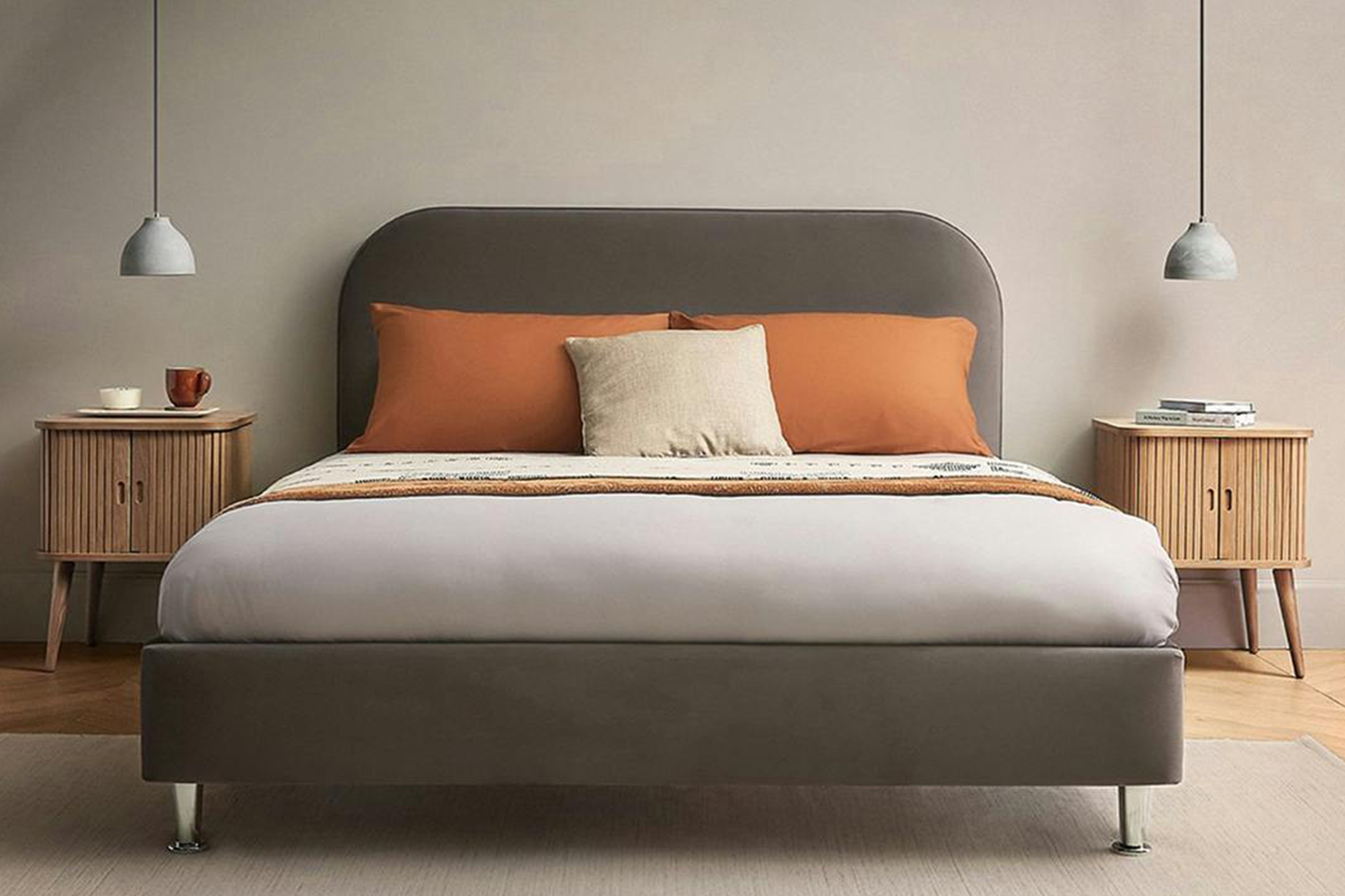 Silentnight | Fara Bed Frame with Chrome Leg | Super King | 6ft | Charcoal