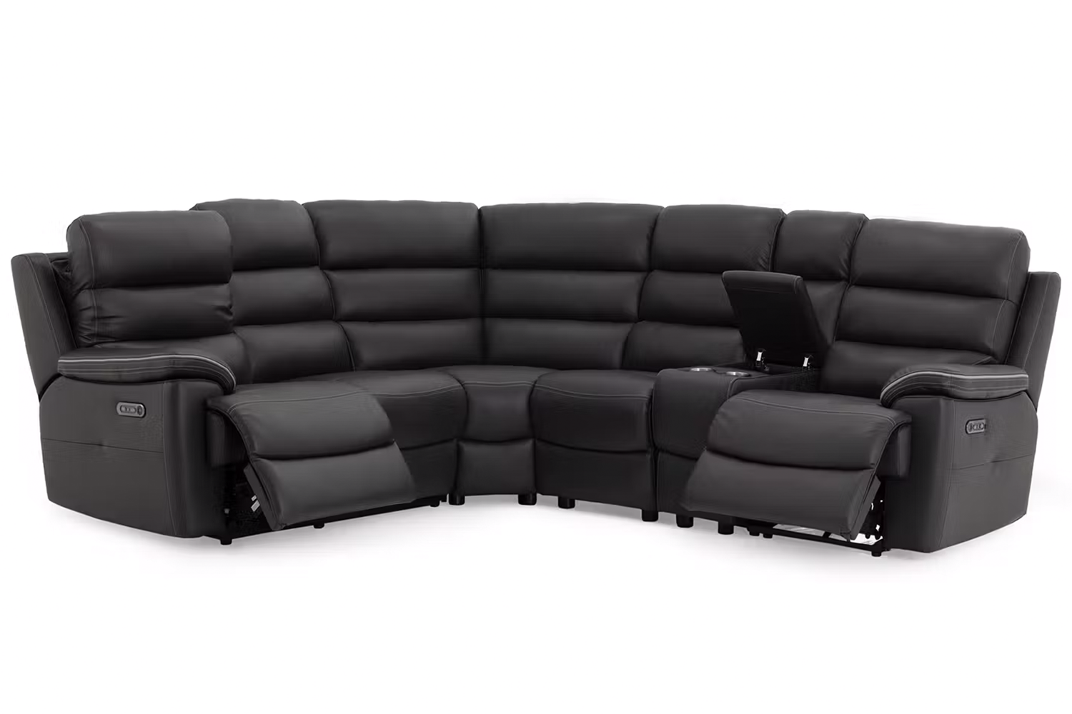 Alec Corner Sofa with Console | Power Headrest | Power Recliner | Trim | Large