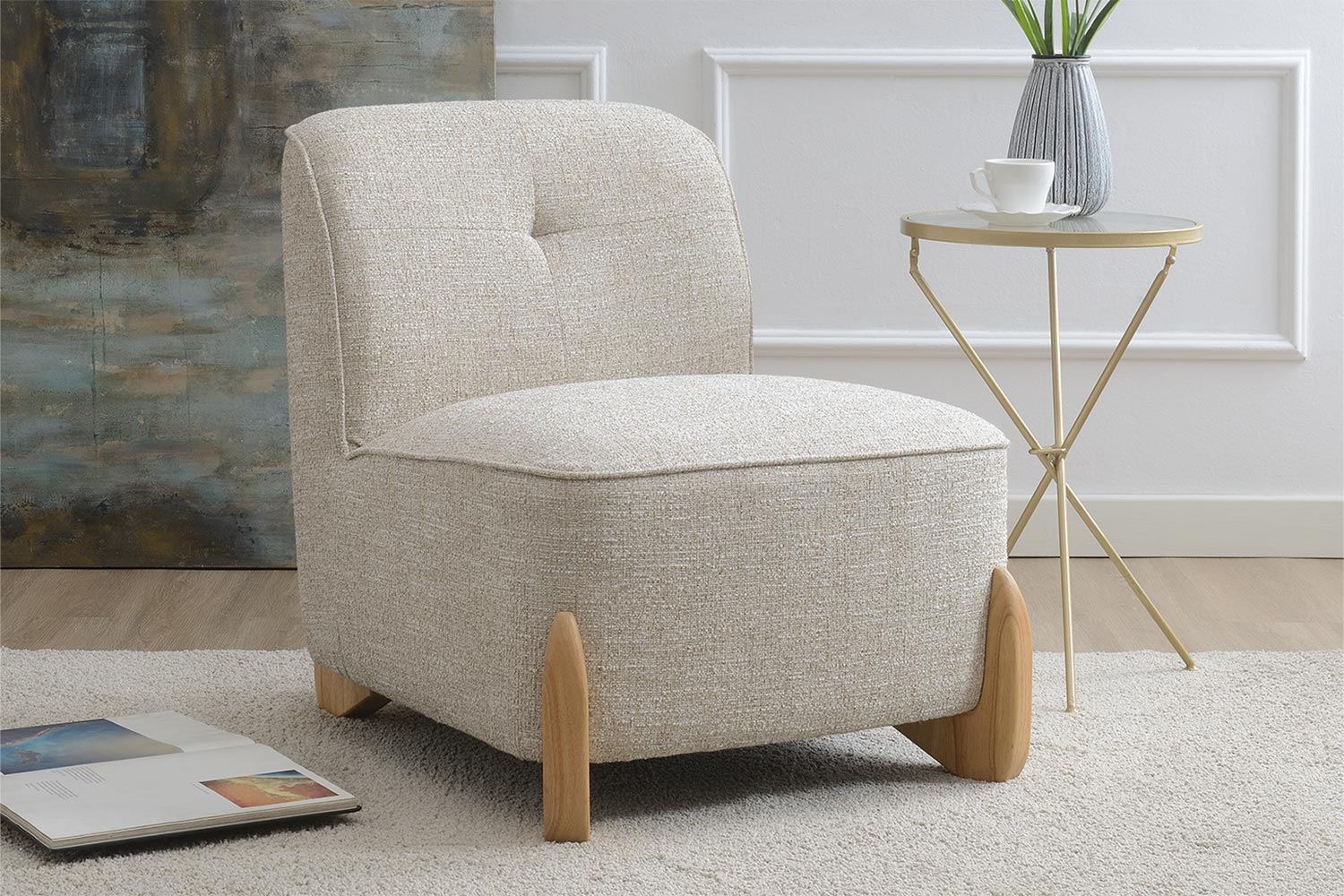 Castor Accent Chair Beige Ireland