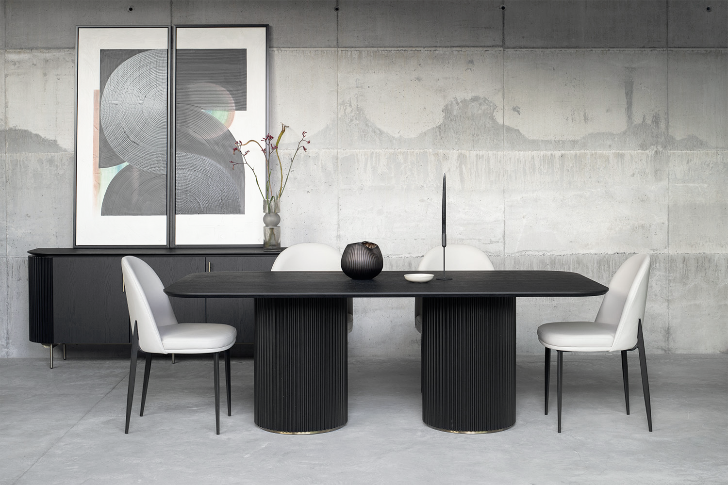 Lantine Rectangular Dining Table | Black