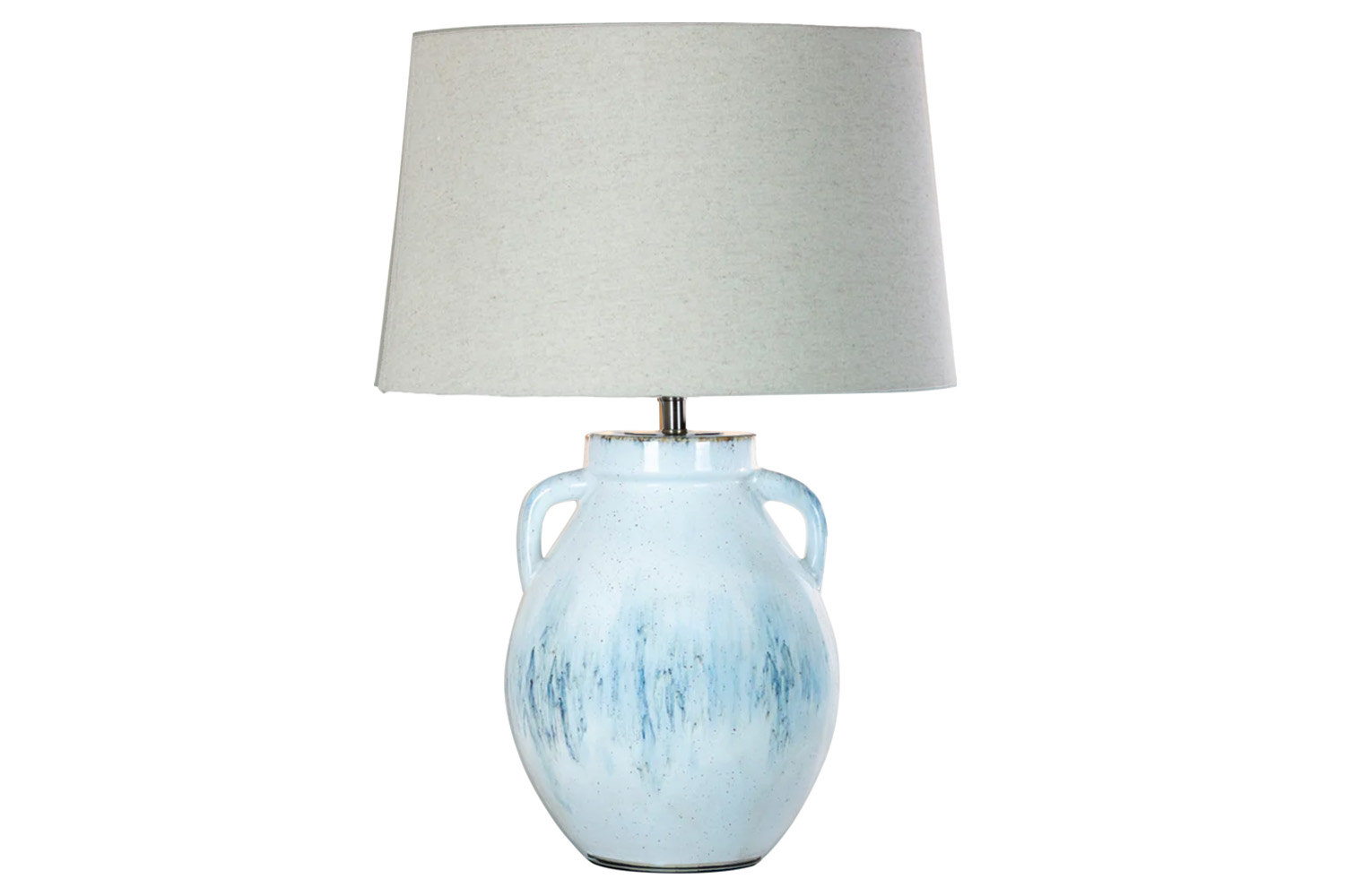 Rylee Ceramic Table Lamp | White/Blue | 66 cm