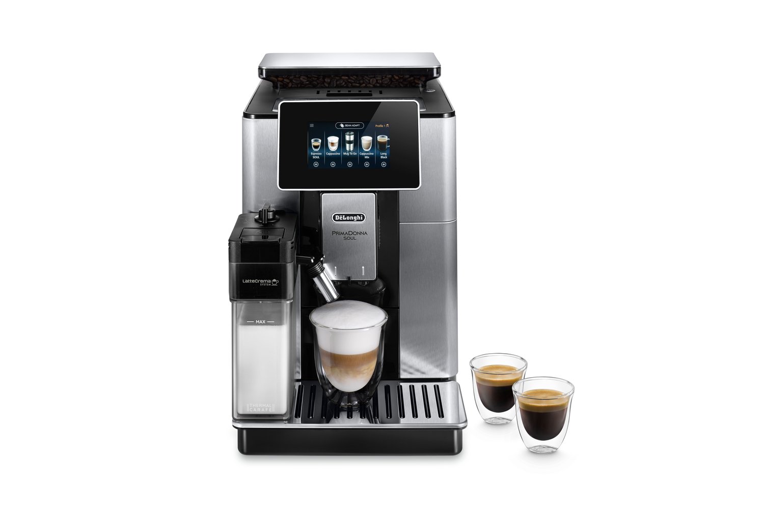 De'Longhi PrimaDonna Soul Fully Automatic Bean-to-Cup Coffee Machine | ECAM610.75MS | Stainless Steel
