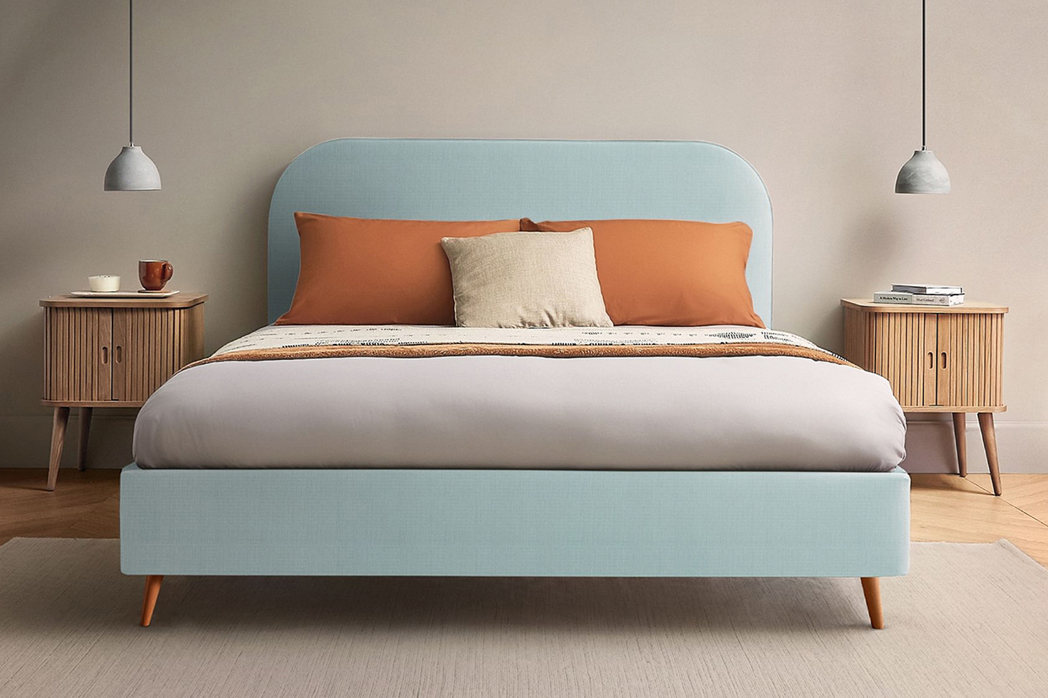 Silentnight | Fara Bed Frame with Slant Beech Leg | King | 5ft | Colour Options