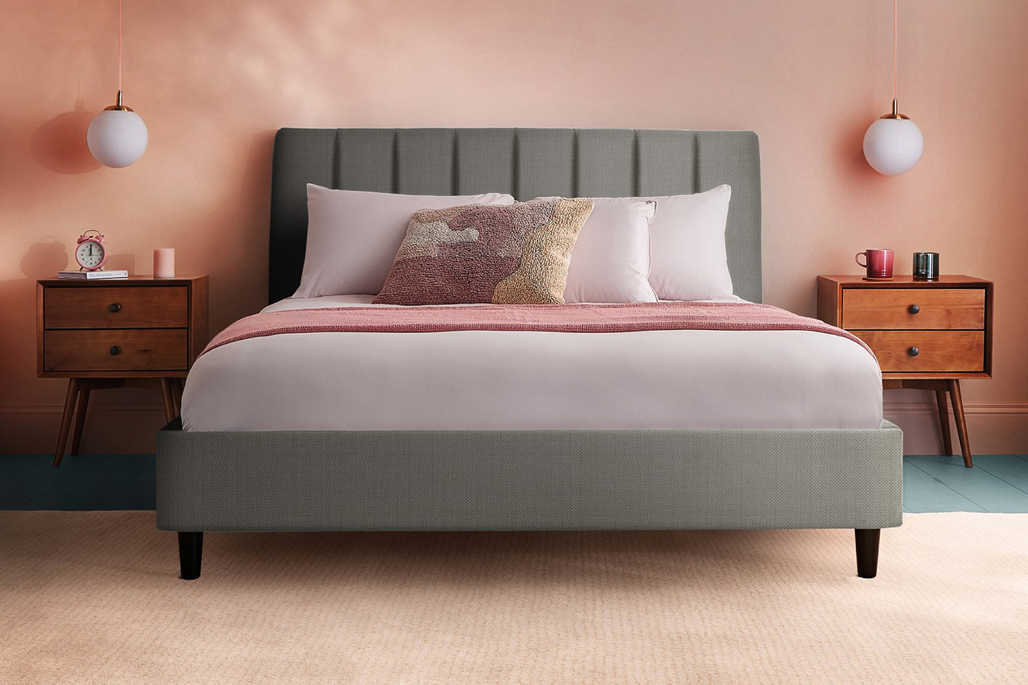 Silentnight | Octavia Bed Frame with Black Leg | King | 5ft | Colour Options
