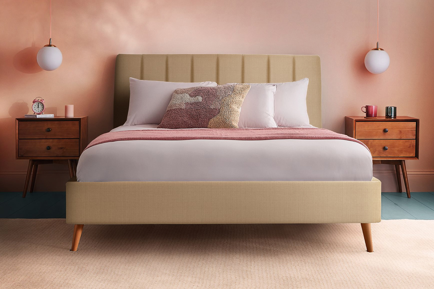 Silentnight | Octavia Bed Frame with Slant Beech Leg | Super King | 6ft | Colour Options