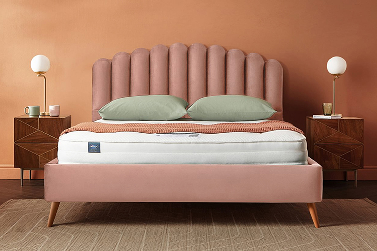 Silentnight | Oriana Bed Frame with Slant Beech Leg | King | 5ft | Colour Options