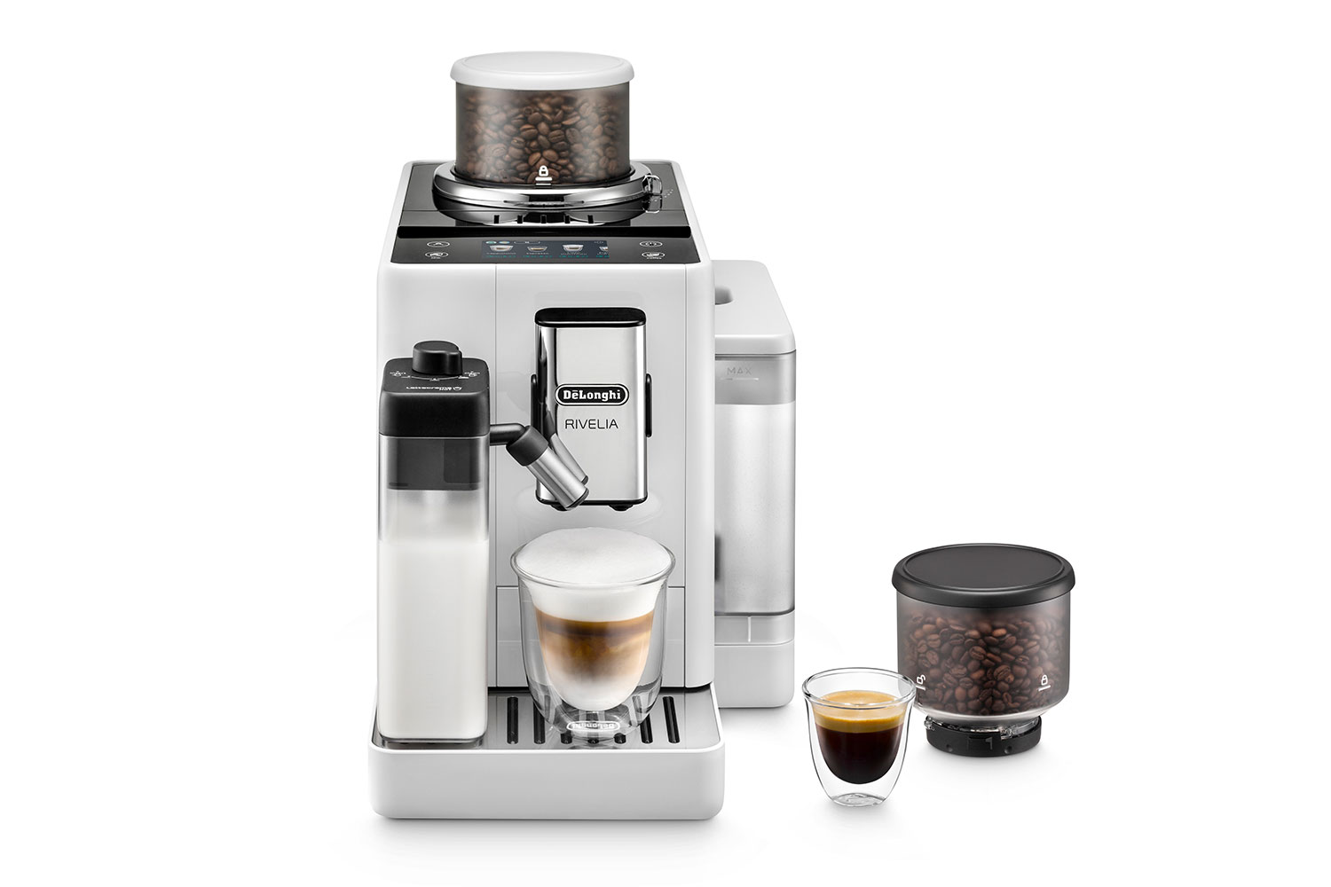 De'Longhi Rivelia Fully Automatic Bean-to-Cup Coffee Machine | EXAM440.55.W | Arctic White