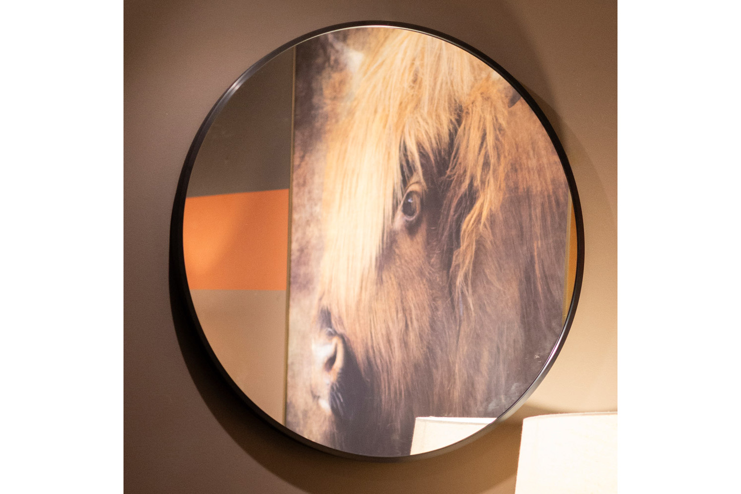 Modena Round Mirror | Black | 120 cm