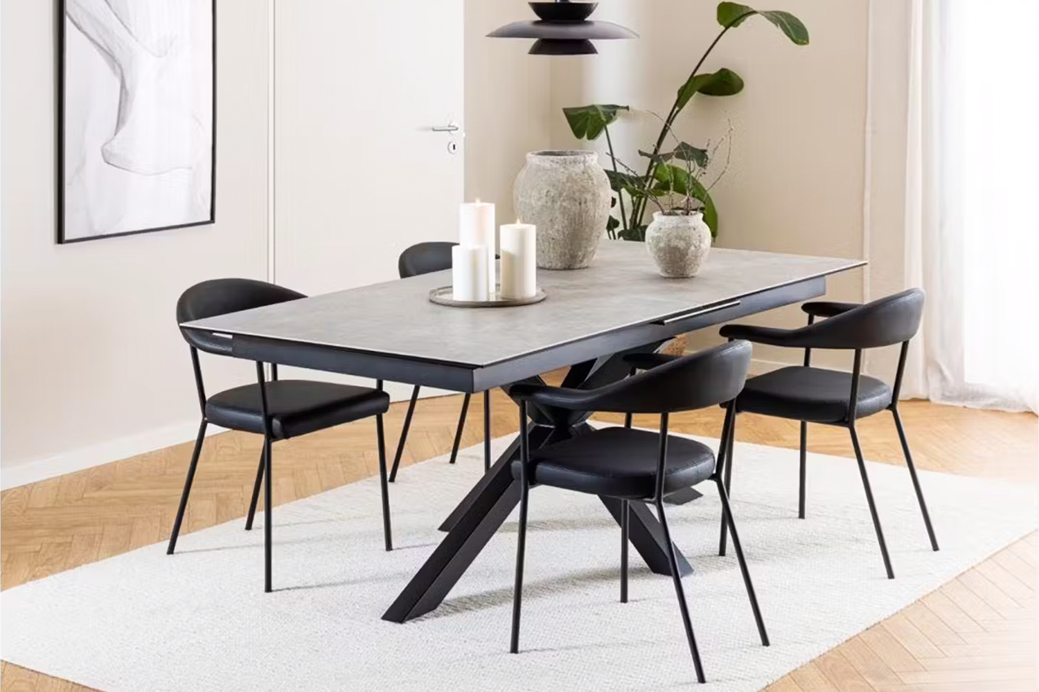 Harlie Extending Dining Table | 168 - 210 cm | Grey