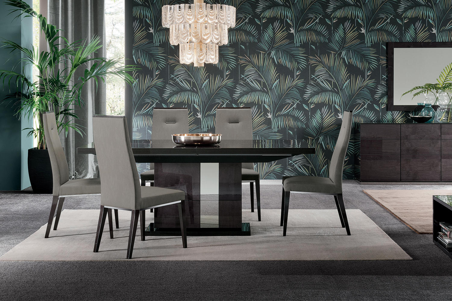 Heritage Rectangular Extending Dining Table | Black