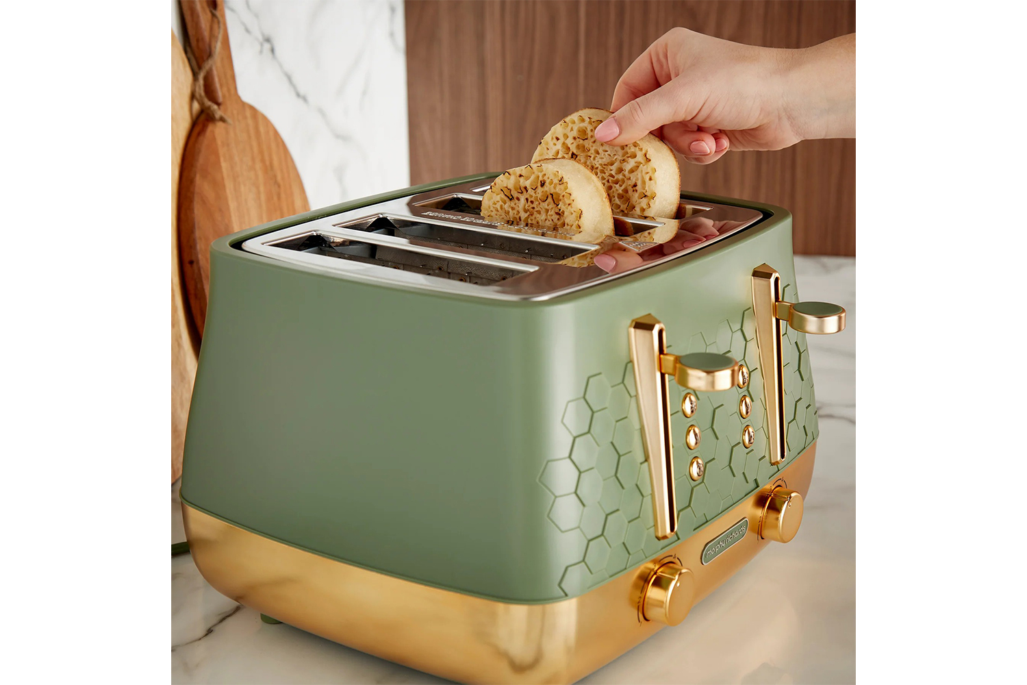 Morphy Richards Cassini 4 Slice Toaster | 243022 | Olivine