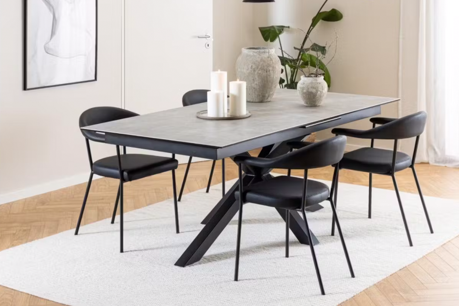 Harlie Extending Dining Table | 200 - 240 cm | Grey