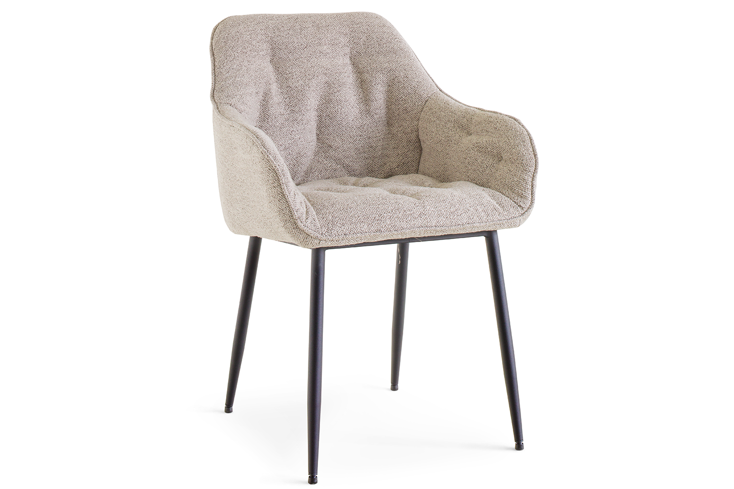 Brooke Carver Dining Chair | Fabric | Beige