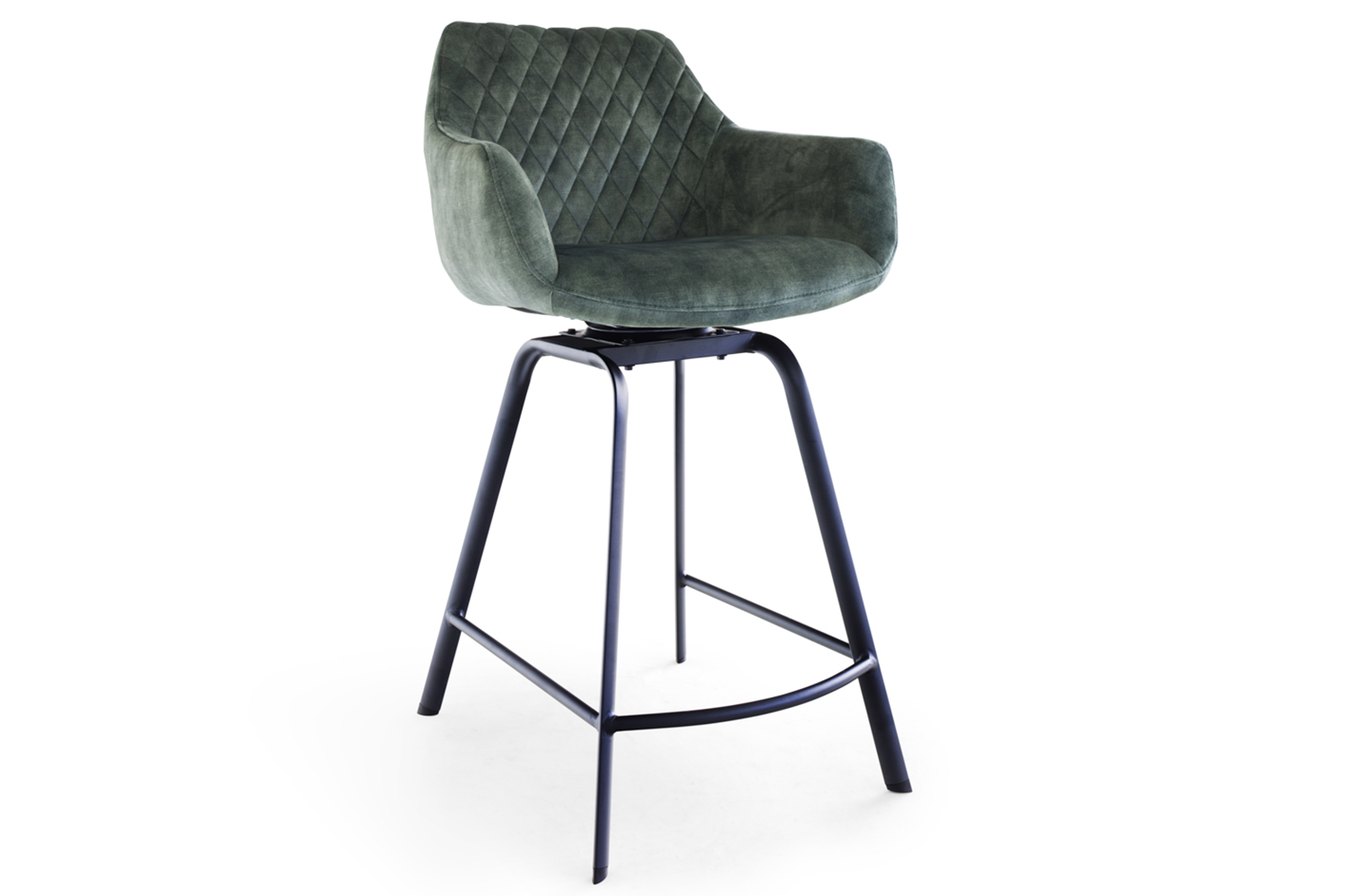 Celine Counter Stool | Swivel | Green