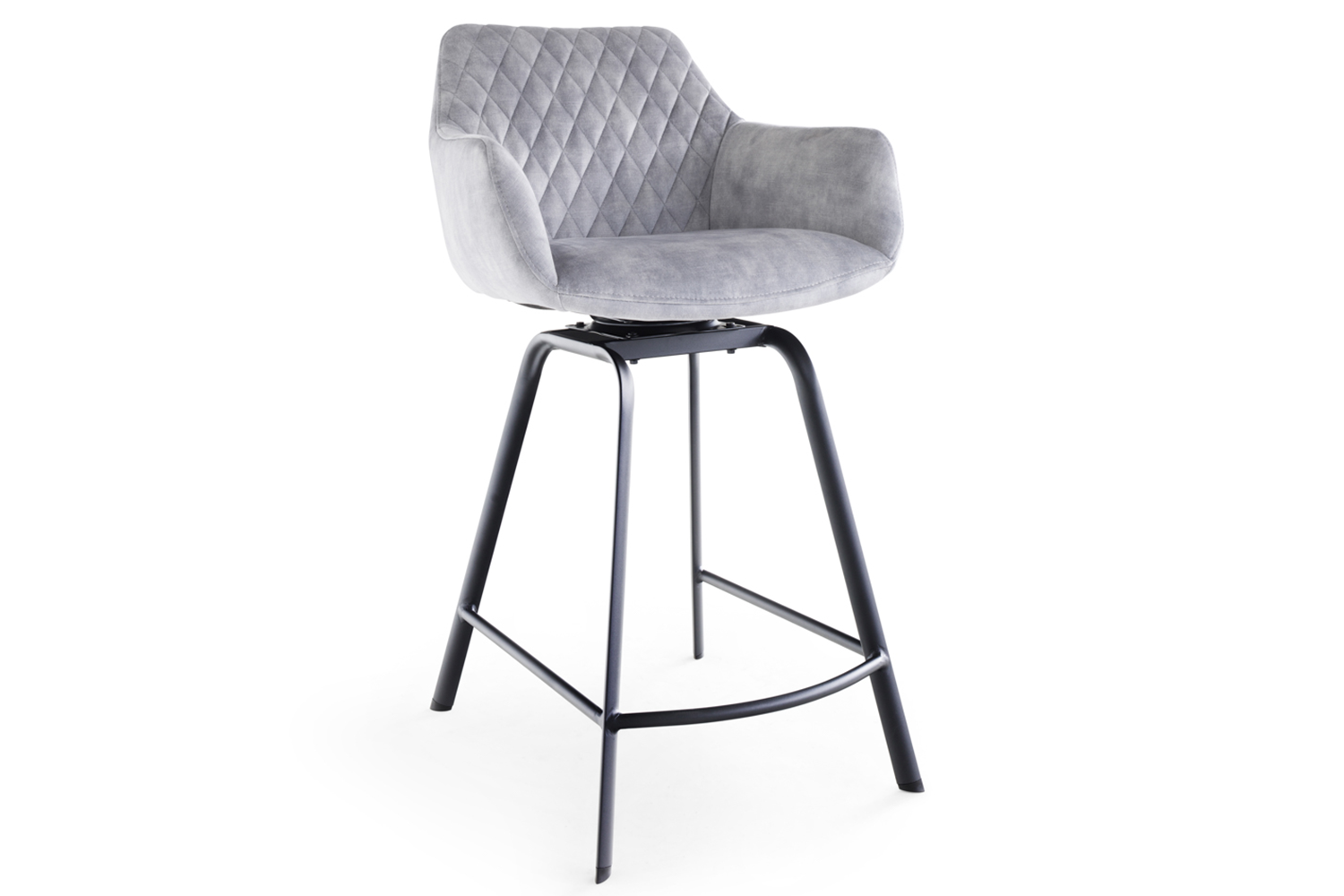 Celine Counter Stool | Swivel | Silver