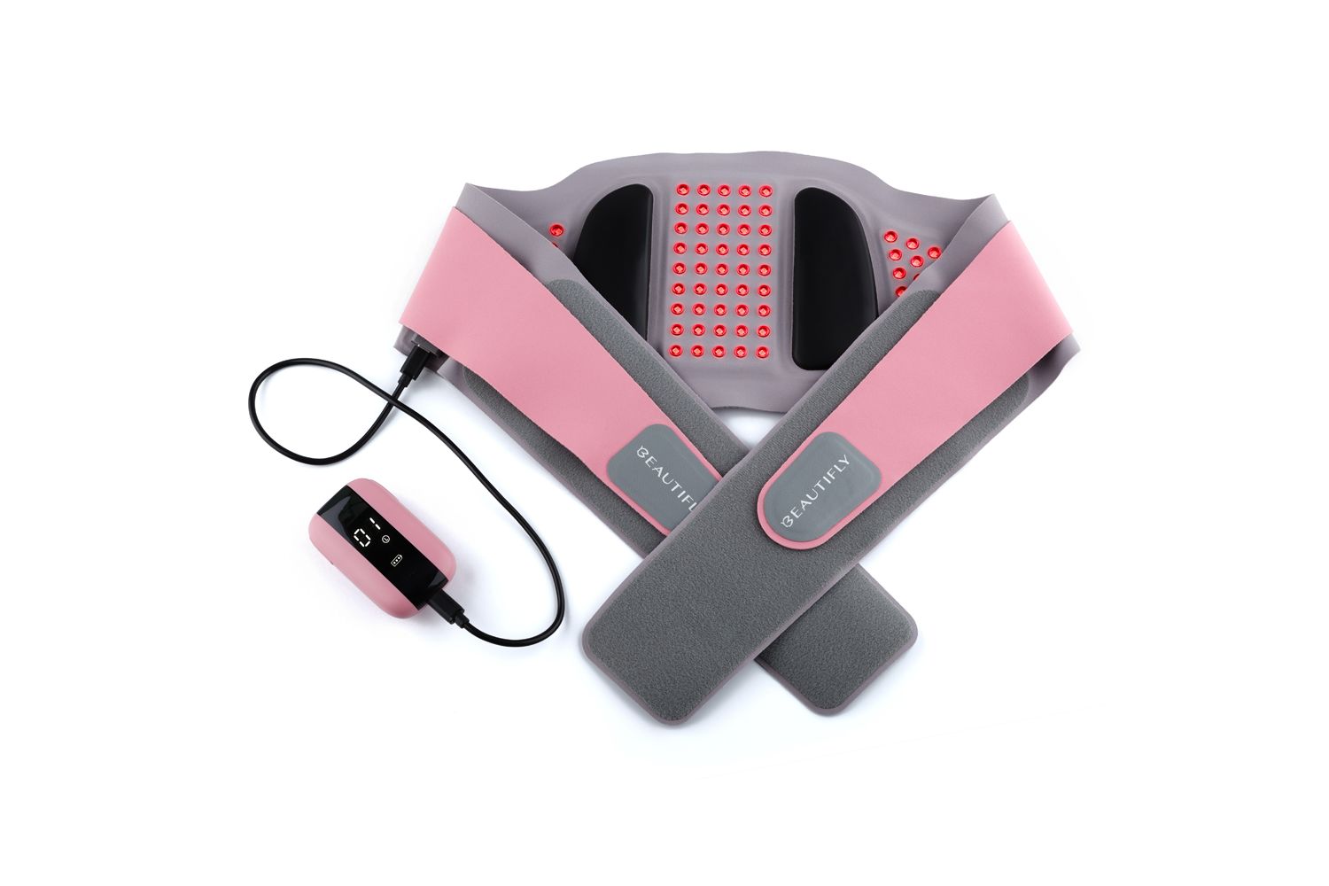 Beautifly Abs Tens Sculptor Body Pain Relief Ems Belt Pink
