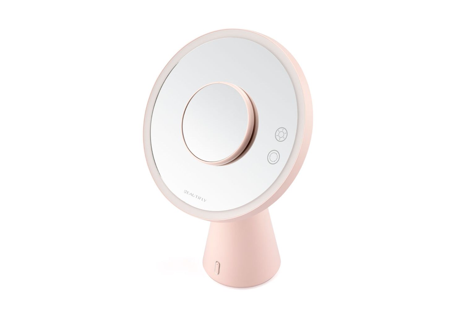 Beautifly Smart Moon Bt Speaker Digital Makeup Mirror Silver