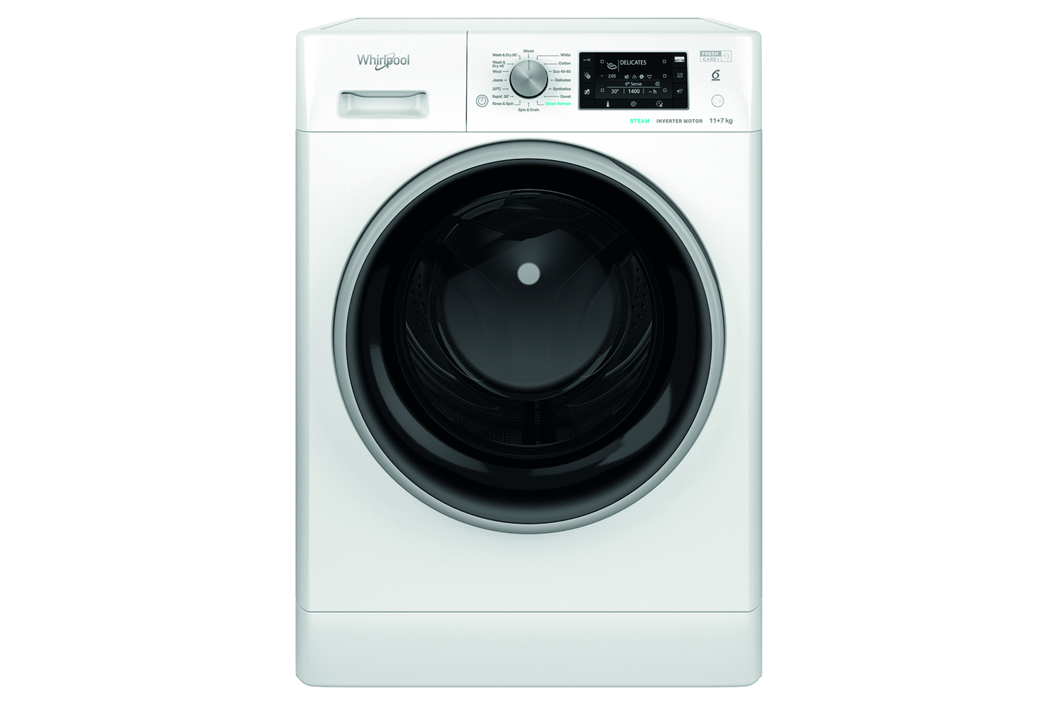 Whirlpool 11kg Washer / 7kg Dryer Freestanding Washer Dryer | FFWDD1174489BSV