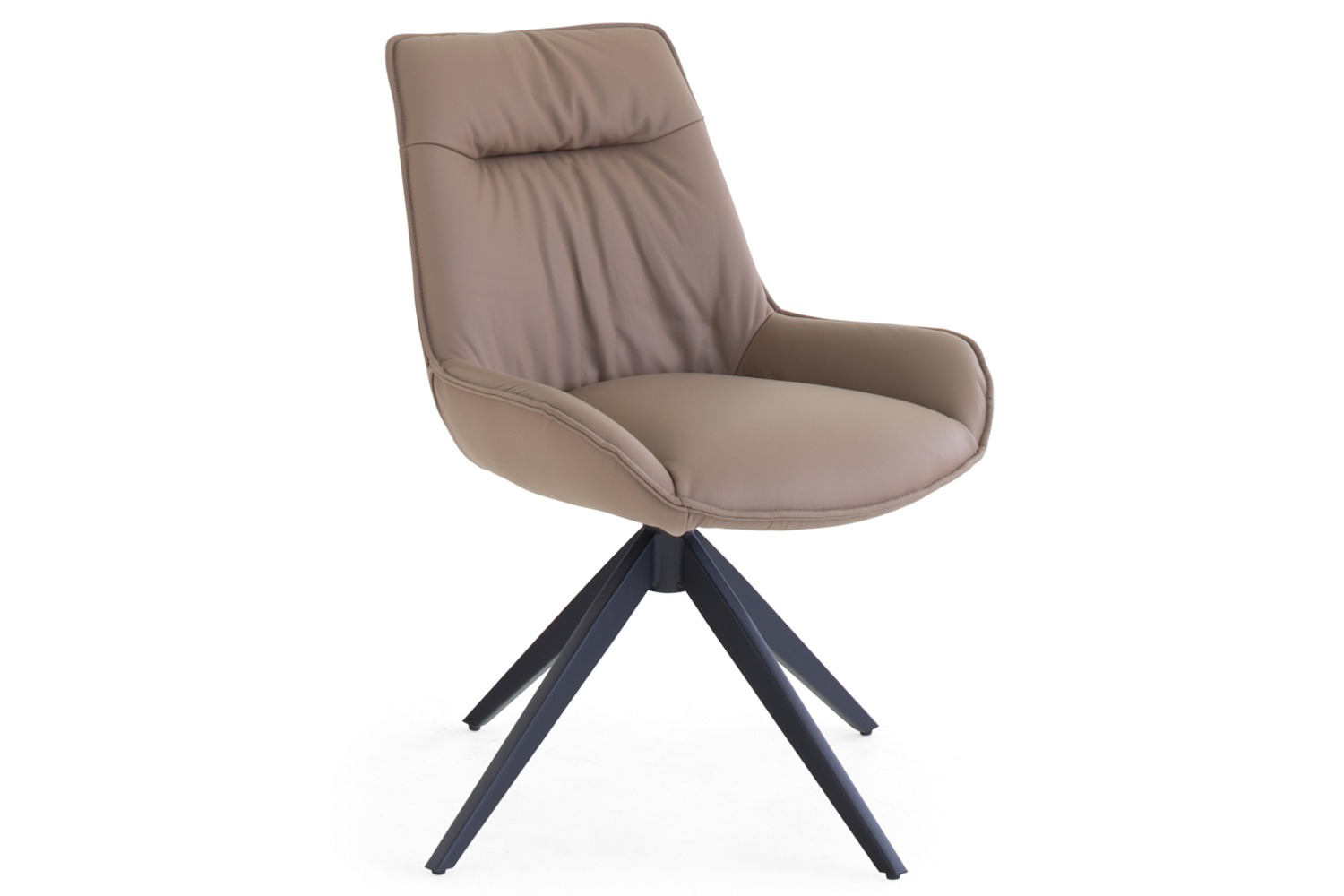 Kayleigh Dining Chair | Swivel | Leather | Cappuccino