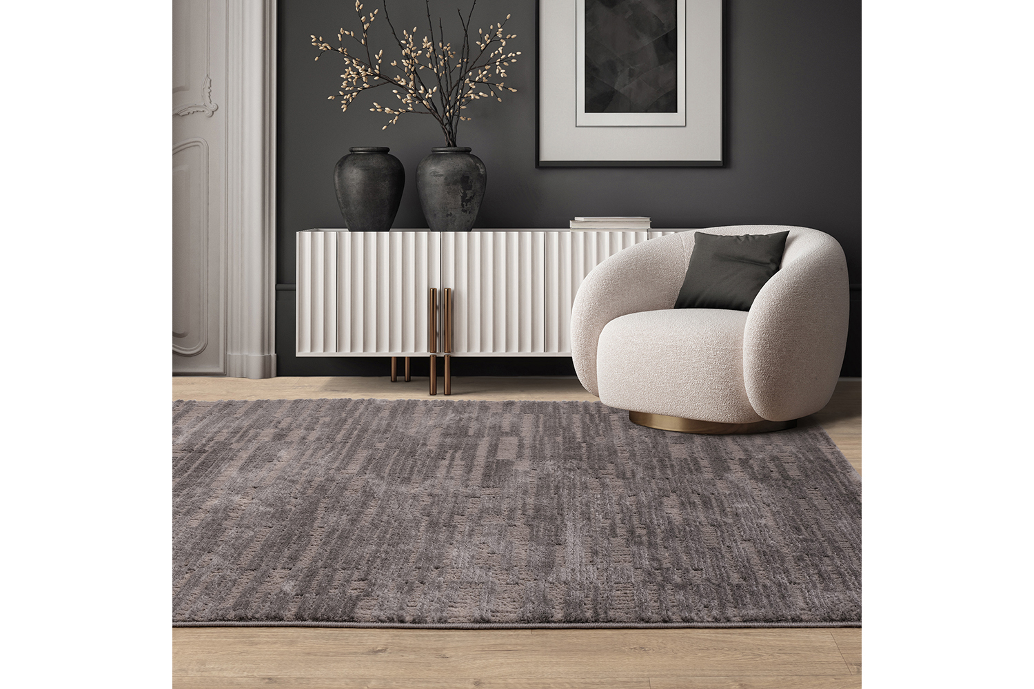 Orb Rug | Charcoal | 200 x 290 cm