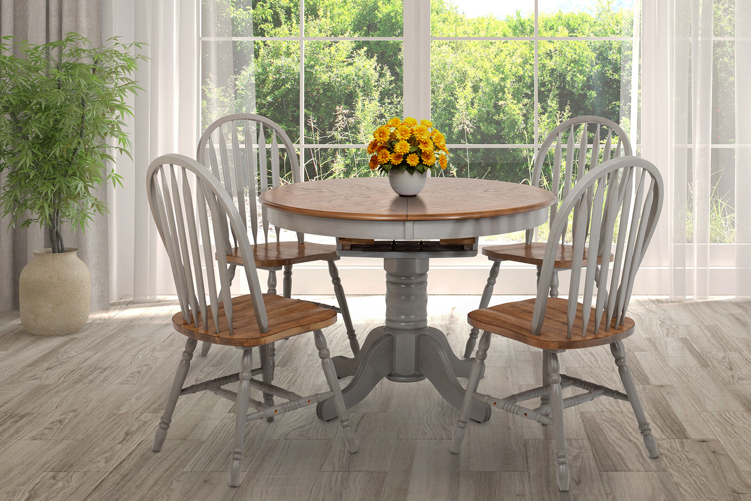 Ardmore Extending Dining Set | Table & 4 Chairs | Grey