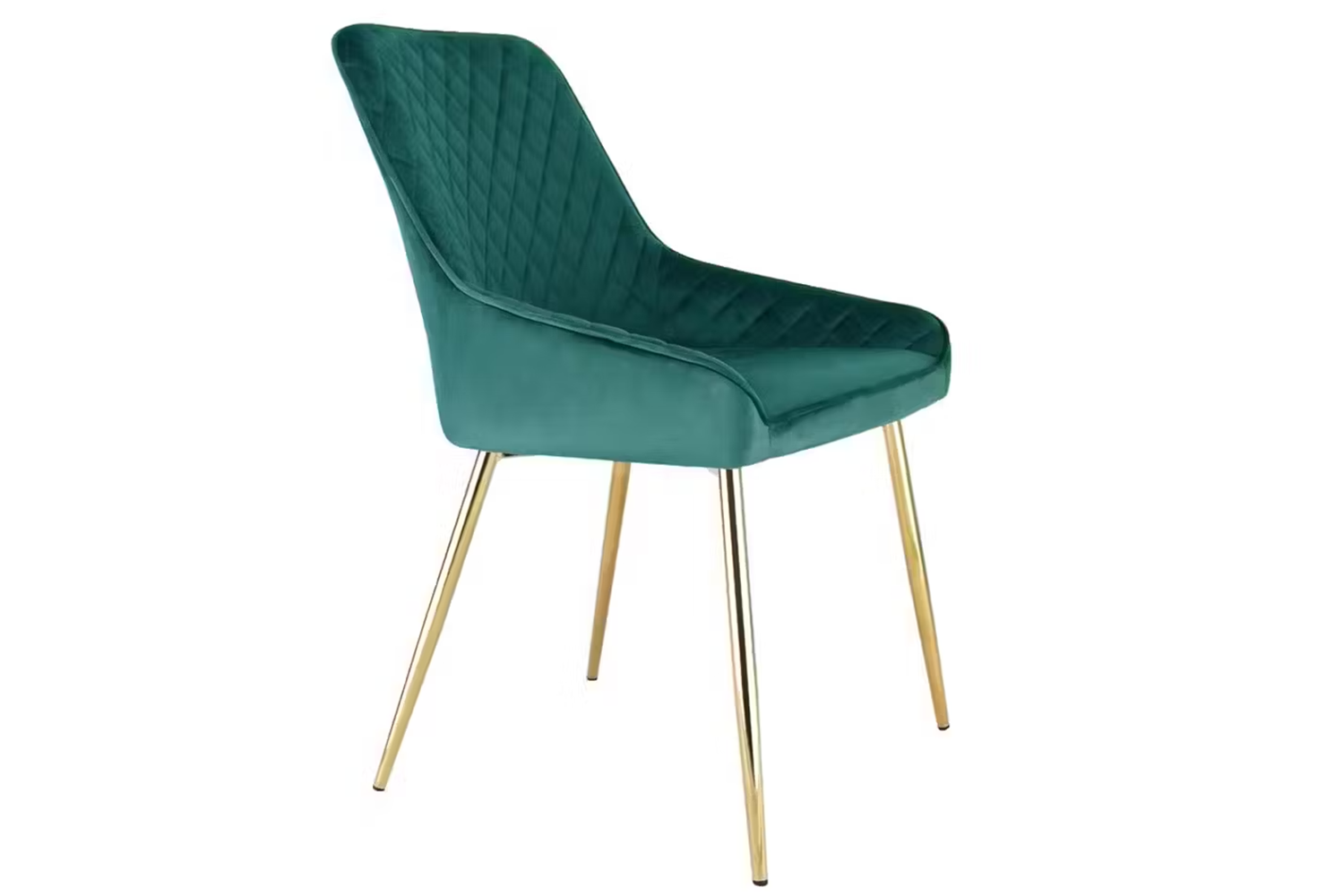 Evie Dining Chair | Velvet | Golden Legs | Green