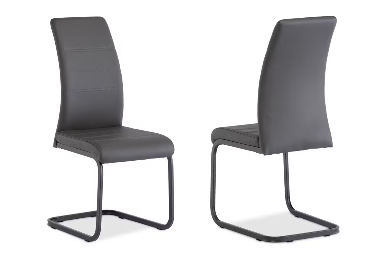 Michigan Dining Chairs | Leather | Grey | Set of 2