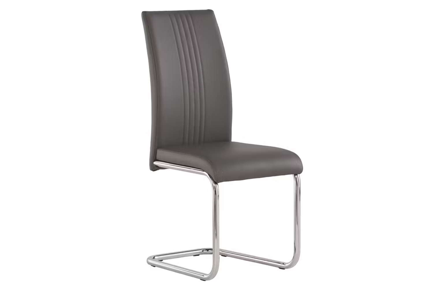Monaco Dining Chairs | Leather | Grey | Set of 2