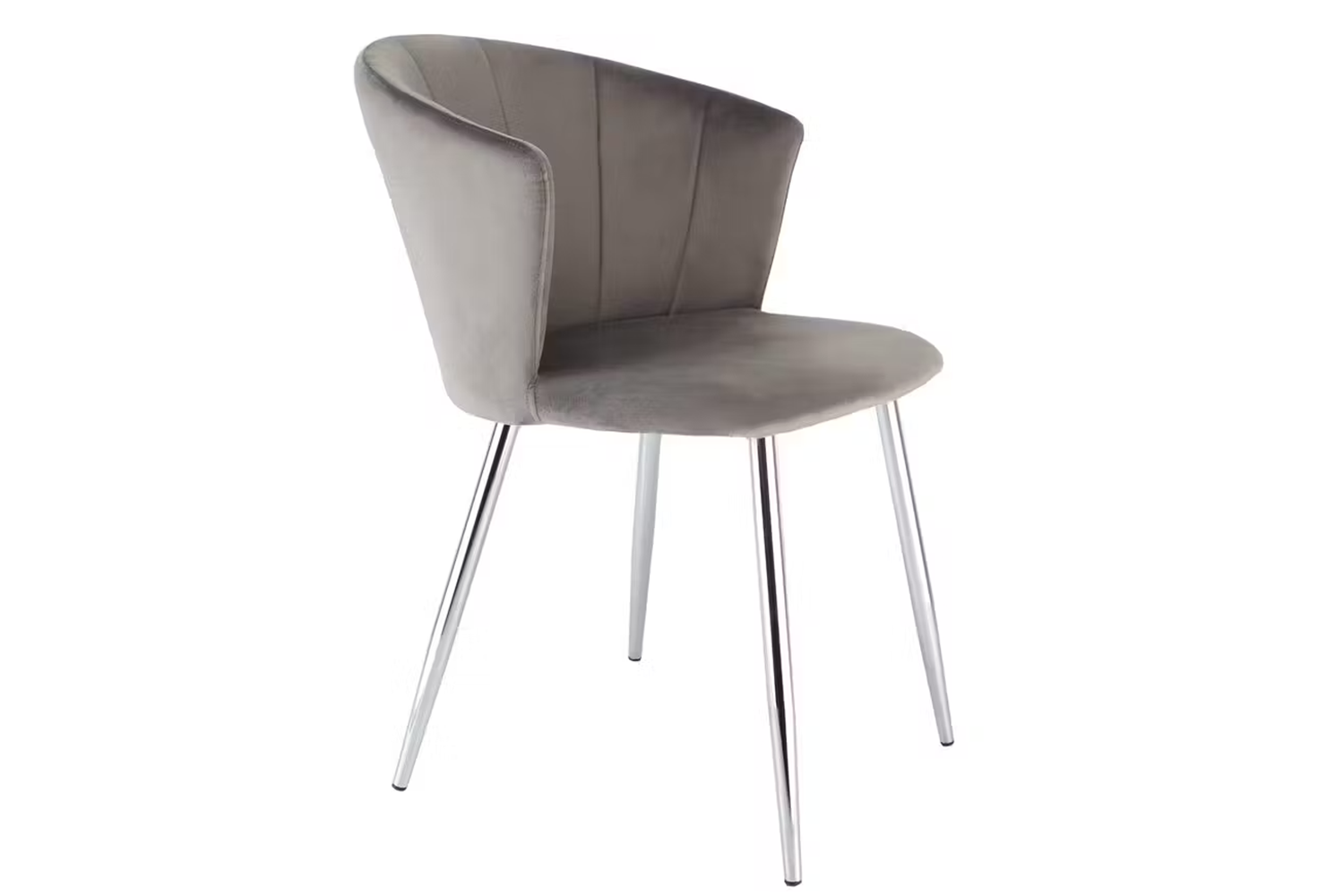 Raygar Ella Dining Chair | Velvet | Silver Legs | Grey