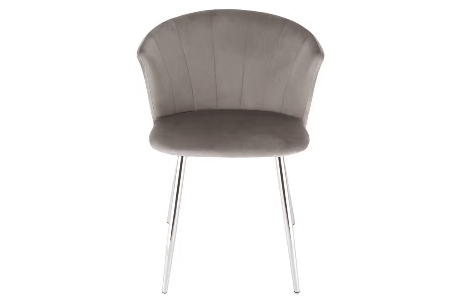 Raygar Ella Dining Chair | Velvet | Silver Legs | Grey