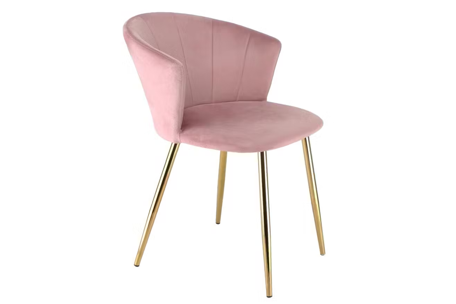 Raygar Ella Dining Chair | Velvet | Gold Legs | Pink