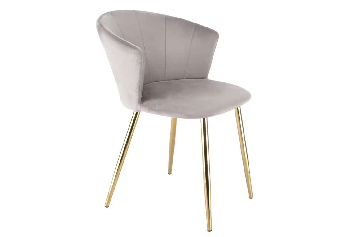 Raygar Ella Dining Chair | Velvet | Gold Legs | Taupe