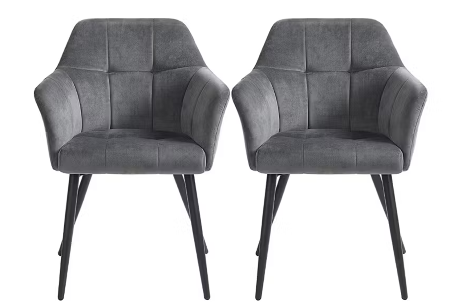 Songmics Carver Dining Chairs | High Back | Grey | Set of 2