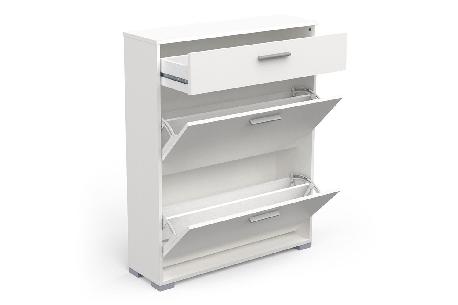 Izzy Shoe Storage Cabinet | 1 + 2 Drawer | White