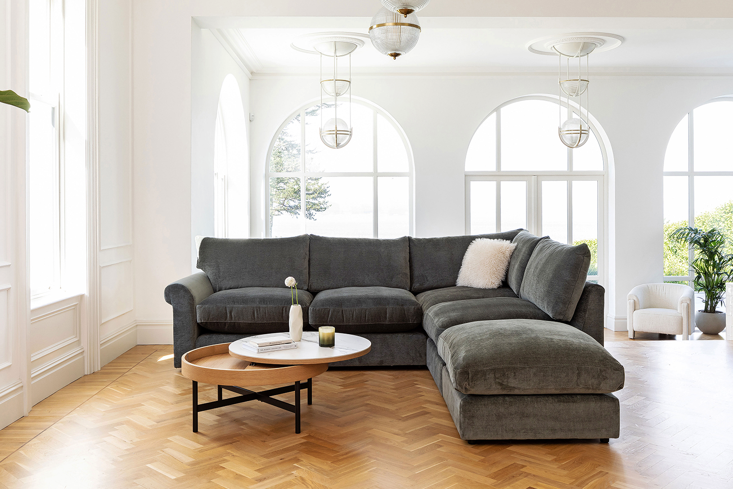 Corah Corner Sofa | Green