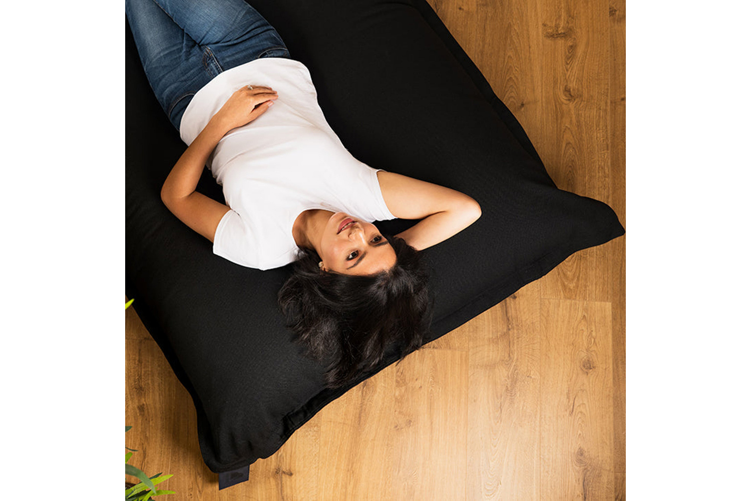 Elephant Jumbo Fabric Bean Bag | Black