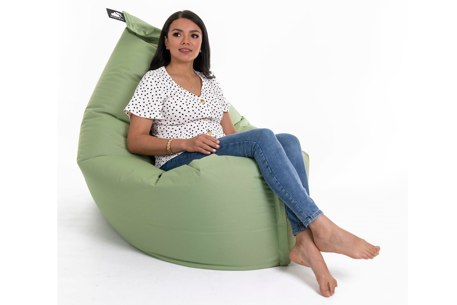 Elephant Jumbo Classic Nylon Bean Bag | Sage Green
